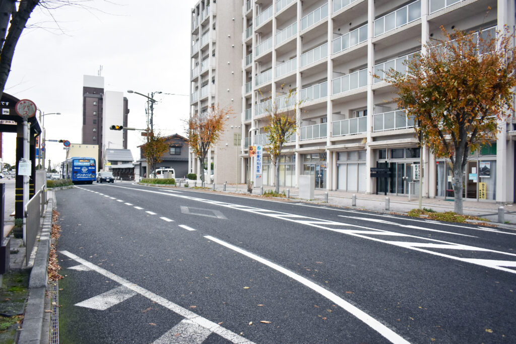 松江駅方面から